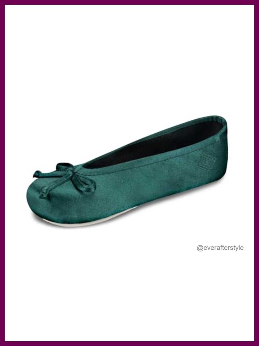 Satin Ballerina Slippers Suede Sole Ribbon Bow Foldable Travel House Shoes